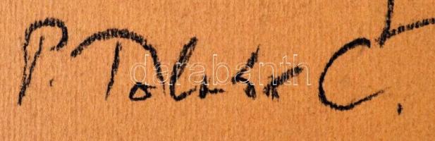 Molnár jelzéssel: Luigi Pirandello. Szén, papír, jelzett, 33x25 cm