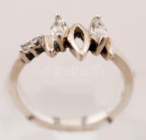 Ezüst(Ag) női gyűrű, jelzett, méret: 53, br: 2,3 g