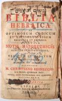 Biblia Hebraica ad optimorum codicum et editionum fidem recensita et expressa adjectis notis Masoret...