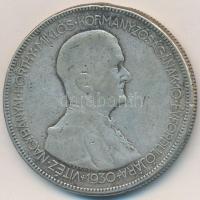 1930. 5P Ag "Horthy jobbra" T:3 ph., patina Adamo P8