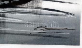 Olvashatatlan jelzéssel: Falu a vízparton, távol-keleti életkép, vegyes technika, vászon, 30,5×22 cm