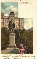 Budapest V. Eötvös szobor, litho (b)