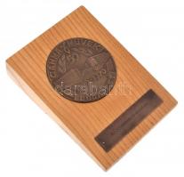 1970. "50 éves a Gamma művek / Az 50. évforduló emlékére" Br plakett fatalpon (70mm) + &qu...