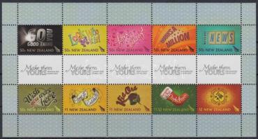 Greetings stamp minisheet (folded), Üdvözlet bélyegek kisív (hajtott / folded)