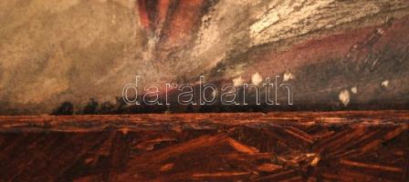 Antal Irén (1903-1999): Hazafelé. Akvarell, papír, jelzett, üvegezett keretben, 31×37 cm