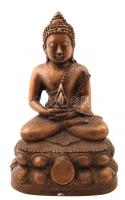 Buddha, bronz szobor, alján apró hiánnyal, m: 22 cm