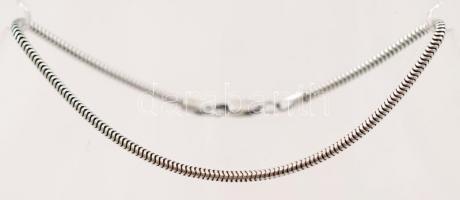 Ezüst "kígyó" nyaklánc és karlánc, Ag., nettó:9,8+2,9gr., jelzett, 46cm, 19cm/Silver "...