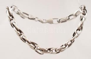 Ezüst "dupla szemű" karlánc, Ag., nettó: 20,9gr., jelzett, 23,5cm/Silver "double eye" bracelet, Ag, net.. 20,9gr, marked, 23.5 cm