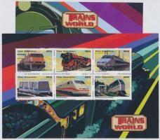 Mozdonyok a világ minden tájáról kisívsor, Locomotives from all over the world minisheet set