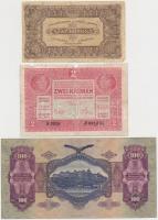 9db-os vegyes magyar bankjegy tétel, közte 1914. 50K piros "Magyarország" felülbélyegzésse...