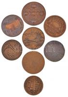 8db-os emlékérem tétel, benne Borsos Miklós (1906-1990) 1980. "Fiziológiai Tudományok XXVIII. N...