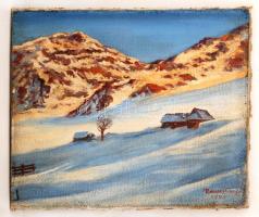 Haranglábi Nemes József (1889-1976): Téli táj. Olaj, vászon, jelzett, 50×60 cm
