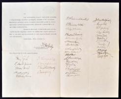 1932 Vasvármegye és Szombathely város közkórházának igazgatója, valamint orvosai által aláírt levél ...
