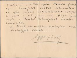 1932 gróf Apponyi György Alexander (1898-1970) legitimsta politikus, országgyűlési képviselő, újságí...