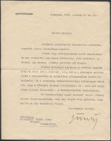 1932 Gömbös Gyula miniszterelnök aláírt levele dr. Tarányi Ferenc Vas vármegye főispánjának melyben jelzi, hogy politikai okokból váltotta le. A két politikus külön pártban politizált.