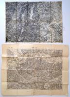 cca 1900 Felvidék-Kárpátalja-Erdélyi  térkép téte (Ungvár, Késmárk, Szerednye, Nagy Bánya, ect.)l, n...