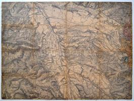 cca 1900 Erdélyi  térkép tétel (Rév, Gyalu, Kolozsvár Feketekörös, stb.), nagyrészt egymással csatlakozóak, 1:25.000, kartonra kasírozva, 16db,  56x75cm