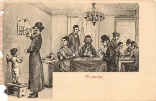 4 db RÉGI, megíratlan motívum képeslap, Judaika, sérült lapok / 4 old, unused motive postcards, Juda...