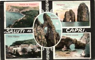 Capri, Veduta da Anacapri, Faraglioni, Hotel Pagano, Marina piccola, Arco Naturale (EB)