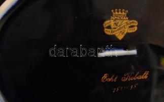 Ilmeanu Kobalt tálka, kézzel festett, jelzett, kis kopásnyomokkal, 25×18 cm