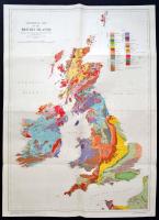 1957 Geological map of the British Islands, 1:1.584.000, hajtogatva, 86x62cm