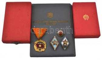 1958. "Postás Kongresszus" zománcozott fém jelvény + 1964. "Munka Érdemrend" ara...