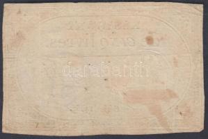 Franciaország 1793. 5L "Assignata" T:III tűlyuk
France 1793. 5 Livres "Assignat"...