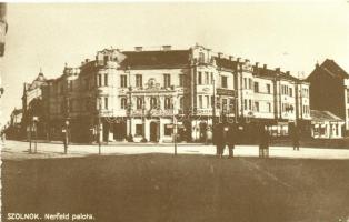 12 db MODERN, reprint városképes képeslap Szolnokról, a lapok hátoldalon leírás a képes oldalról, ké...