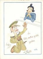 Du bist meine Grete Garbo!; Magyar pilóta hölggyel / Hungarian pilot with lady s: Telbisz (kis szakadás / small tear)