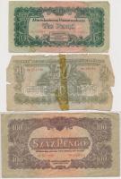 1944. 2P-1000P "A Vörös Hadsereg Parancsnoksága" (9x) T:III,III-,IV (1000P papírhiányos, r...