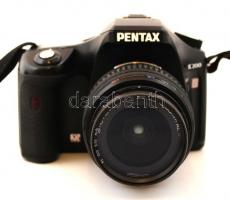 Pentax K-200 digitális tükörreflexes fényképezőgép, 18-55 mm-es optikával, elemmel működik, 2 GB SD ...