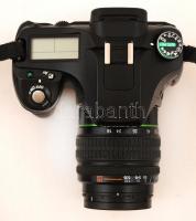 Pentax K-200 digitális tükörreflexes fényképezőgép, 18-55 mm-es optikával, elemmel működik, 2 GB SD ...