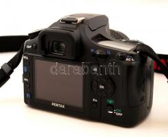 Pentax K-200 digitális tükörreflexes fényképezőgép, 18-55 mm-es optikával, elemmel működik, 2 GB SD ...