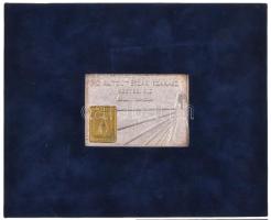 2008. "M0 Autóút Északi Szakasz Megyeri Híd - Épült 2006-2008." ezüstözött fém plakett, benne "Megyeri Híd Pénz", dísztokban (96x67mm) T:1-