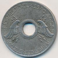 1946-1949. 20Ft "B.SZ.K.R.T (Budapest Székesfővárosi Közlekedési Részvénytársaság)" fém kö...