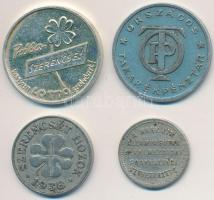 4db-os magyar zseton tétel, közte 1897. A Magyar Királyi Államvasutak Alkalmazottai Fogyasztási Szöv...