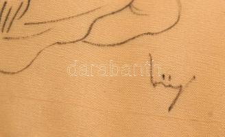 Olvashatatlan jelzéssel: Vietnami lány, selyem, üvegezett keretben, 10×6 cm