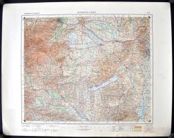 1932-34 Budapest-Wien és Kassa Kraków térkép, 1:750.000, 2db, apró kis lyukkal, 43x52cm