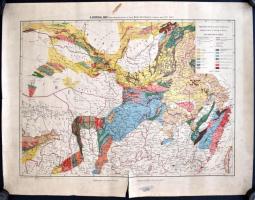 1883 General map-Széchenyi Béla kelet ázsiai útjának térképe, Lóczy L. közreműködésével, kis szakadással,  51x70cm