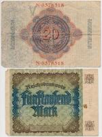 Németország 1910-1943. 10db vegyes bankjegy T:III,III-
Germany 1910-1943. 10pcs of mixed banknotes ...