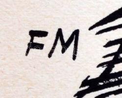 Frans Masereel (1889-1972): A halál angyala. Fametszet, papír, jelzett a dúcon, 34x24 cm