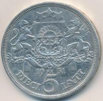 Lettország 1931. 5L Ag T:2,2-
Latvia 1931. 5 Lati Ag C:XF,VF