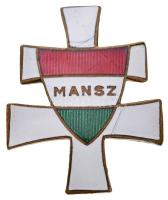 ~1930. MANSZ (Magyar Asszonyok Nemzeti Szövetsége) zománcozott fém jelvény (23x29mm) T:2 kis zománchiba