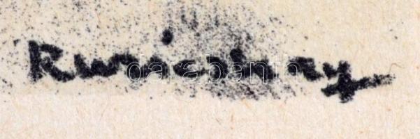 Ruzicskay György (1896-1993): Illusztráció a Szerelemkeresőkből. Algrafia, papír, jelzett az algrafi...