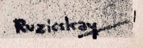 Ruzicskay György (1896-1993): Illusztráció a Szerelemkeresőkből. Algrafia, papír, jelzett az algrafi...