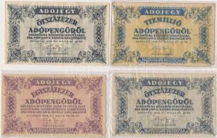 10db vegyes adópengő bankjegy T:III,III-
