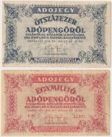 10db vegyes adópengő bankjegy T:III,III-