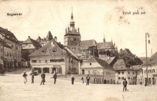 Segesvár, Sighisoara; Felső piac sor, H. Girscht üzlete / square, shops (EK)