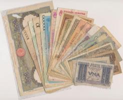 21db-os vegyes külföldi bankjegy tétel, közte Olaszország, Brazília bankjegyei T:III,III- 21pcs of mixed banknotes, with banknotes from Italy, Brasil C:F,VG