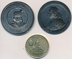 3db klf Rákóczi Ferenc emlékérem T:2